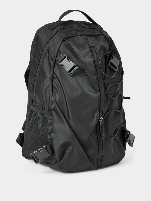 Buy Mesh Pocket Backpack with Buckle Detail Black For Women Styli Saudi