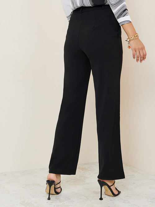 Straight leg high waisted trousers on sale