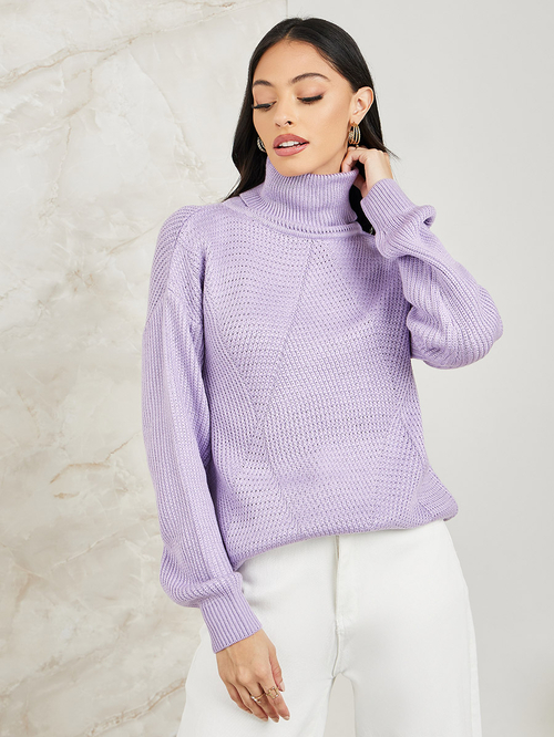 Lilac turtleneck sweater new arrivals