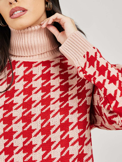 Houndstooth sweater new arrivals