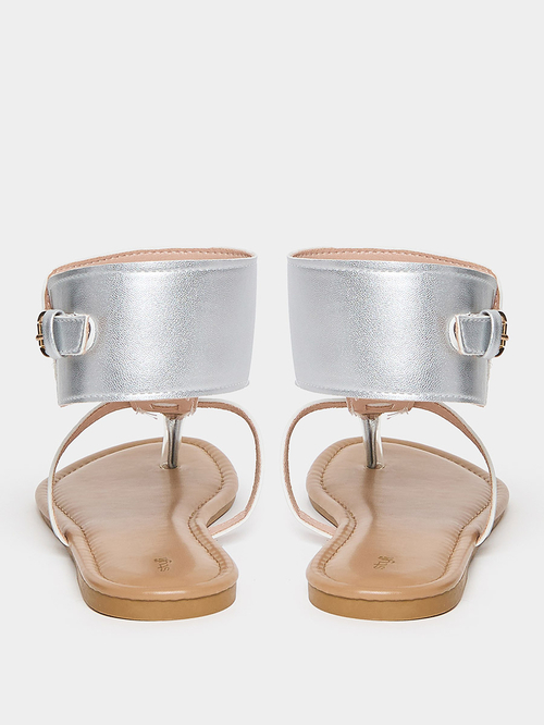 Thick strap flat top sandals