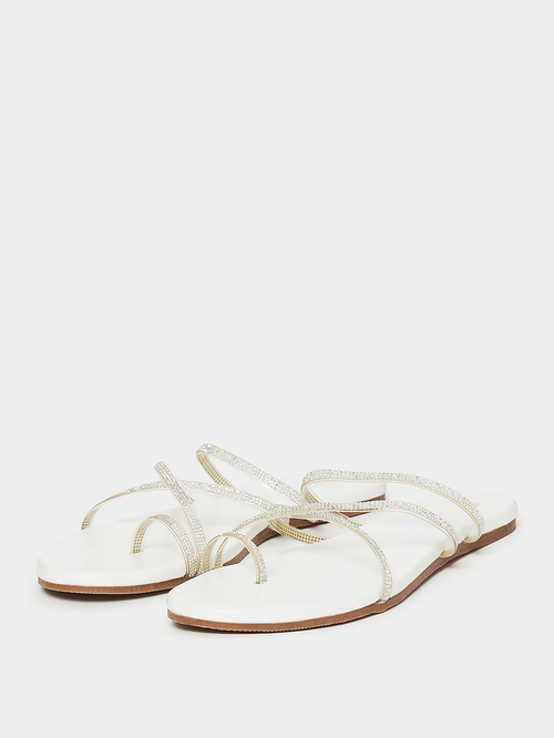 Criss cross strappy flat sandals store