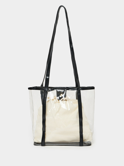 Buy Transparent Shoulder Bag with Inner Pouch White For Women Styli UAE
