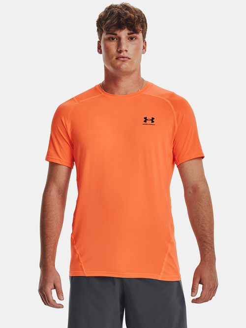 Buy HeatGear Armour Fitted Short Sleeve T Shirt Orange For Men Styli Kuwait