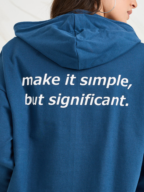 Oversized slogan hoodie on sale