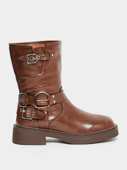 Embellished buckle bootie clearance