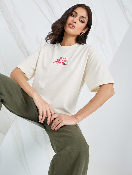 Off white longline t shirt top