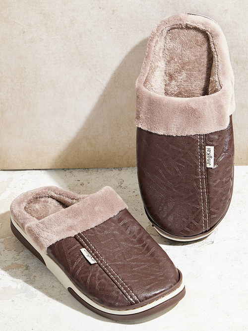 Soft Velvet Closed Toe Bedroom Slippers