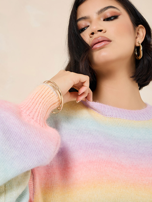 Pastel rainbow sweater forever 21 sales