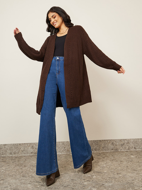 Chunky knit open front cardigan on sale
