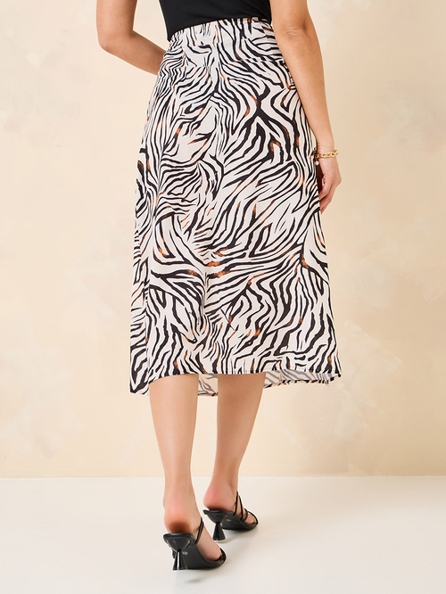 Long zebra skirt outlet
