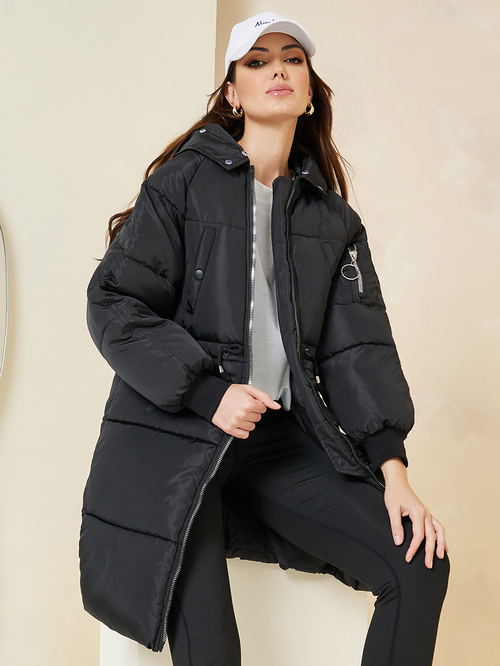 Womens knee length padded coat on sale