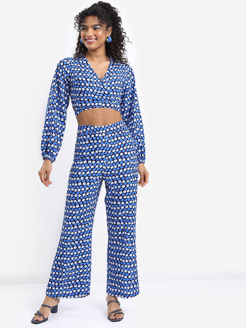 Trouser with crop top on sale