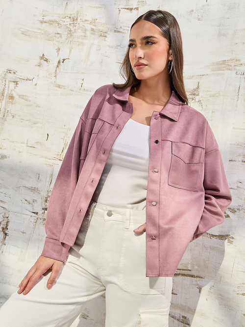 Oversized discount suede jacket