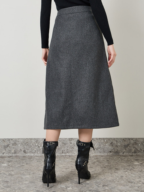 Button wool skirt outlet