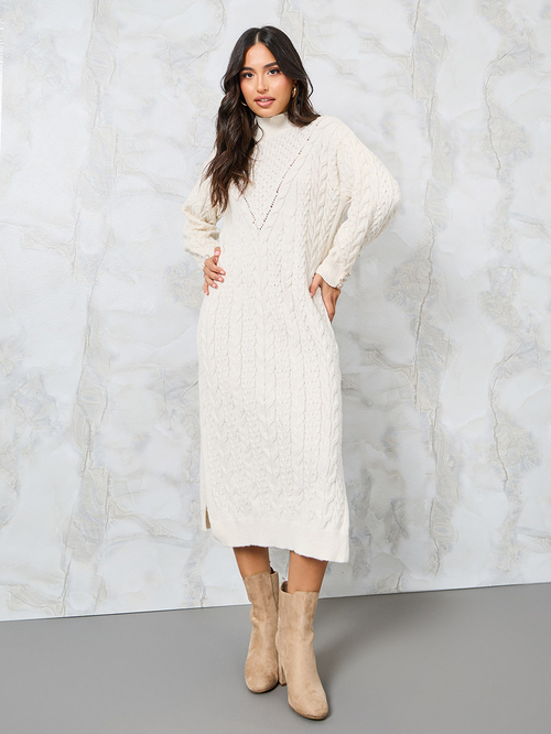 Chunky knit midi dress new arrivals