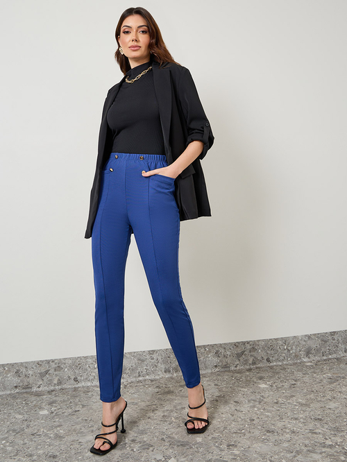 Navy blue treggings shop