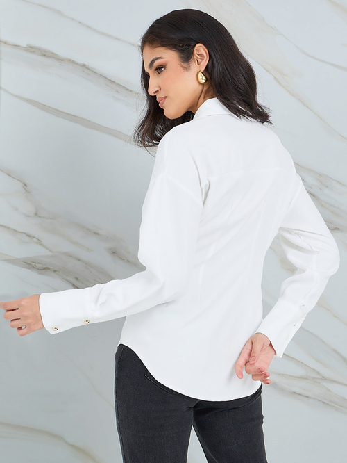 Longline white shirt shop