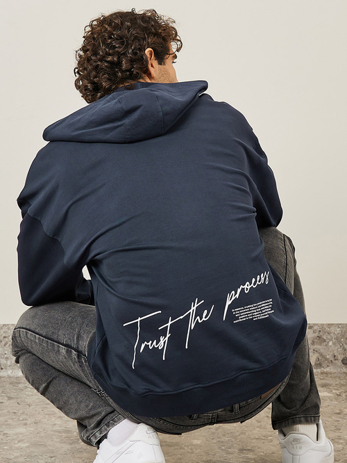 Navy blue oversized hoodie store