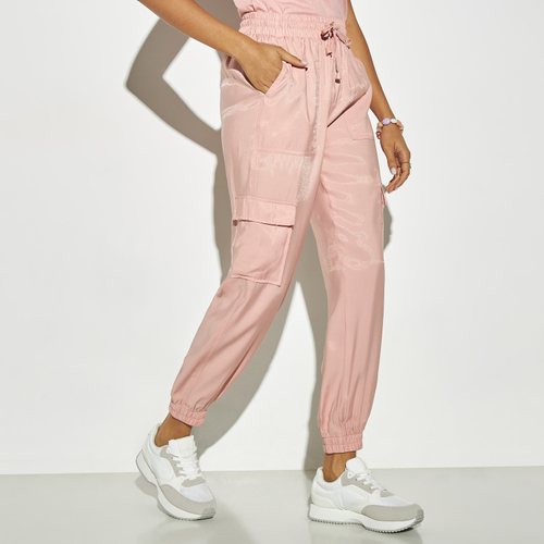 Pink cargo joggers on sale