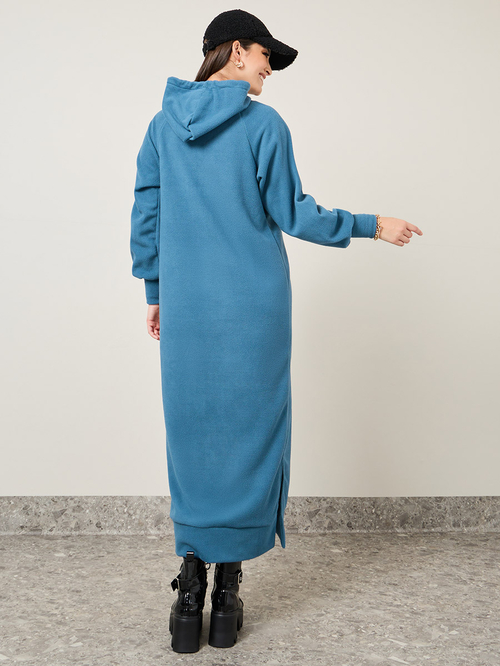 Hooded sweatshirt maxi dress 2025