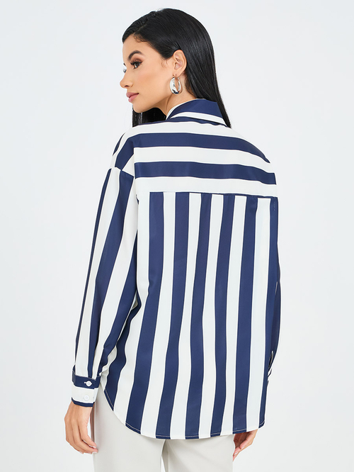 Striped longline shirt cheap