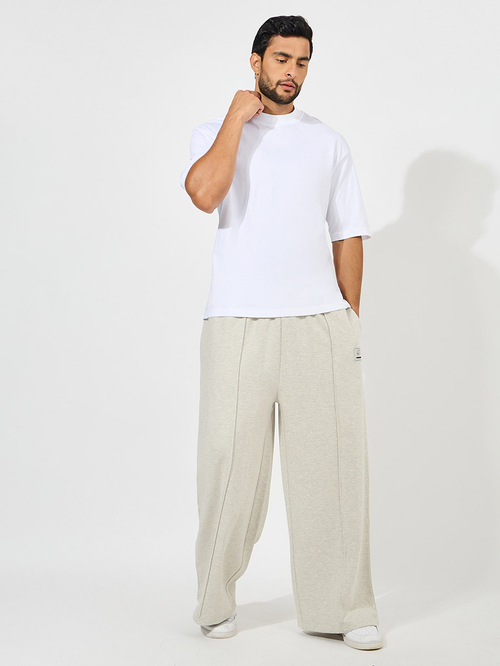 Fleece wide leg sweatpants sale