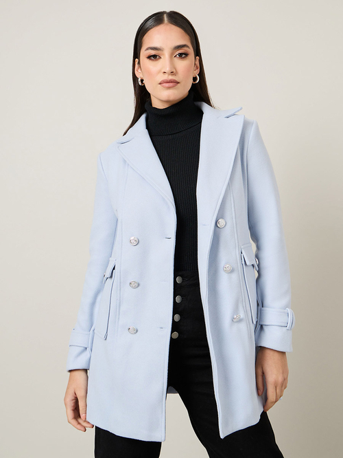 Blue longline coat discount