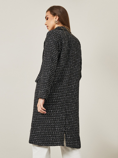 Knee length tweed coat cheap