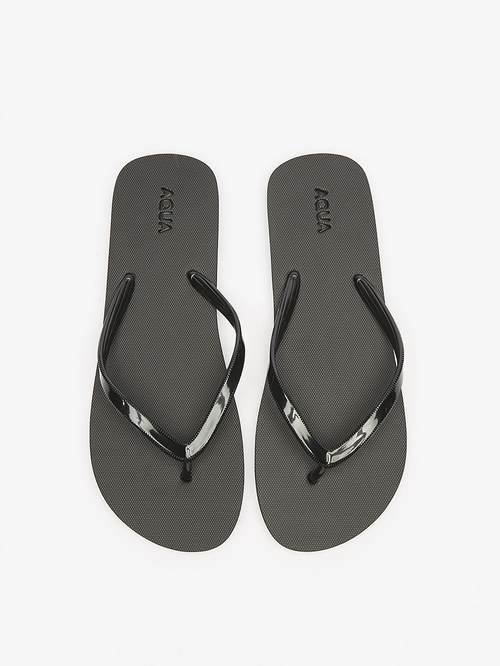 Buy Solid Thong Flip Flops Black For Women Styli Saudi