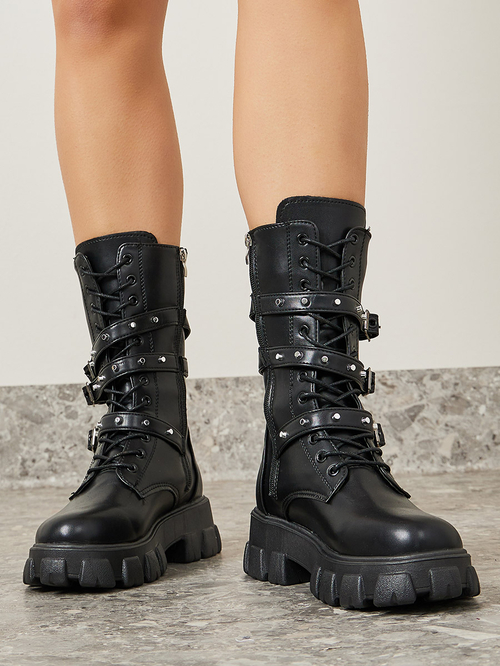 Chunky studded boots shop
