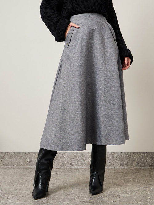 Wool like skirt cheap