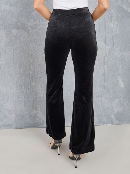 Hfyihgf High Waisted Velvet Flare Pants for Women Elastic Business