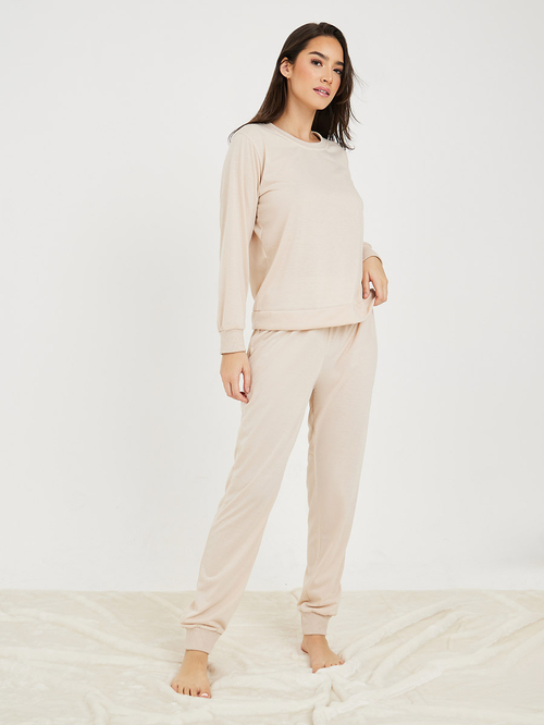 Beige pyjama set hotsell