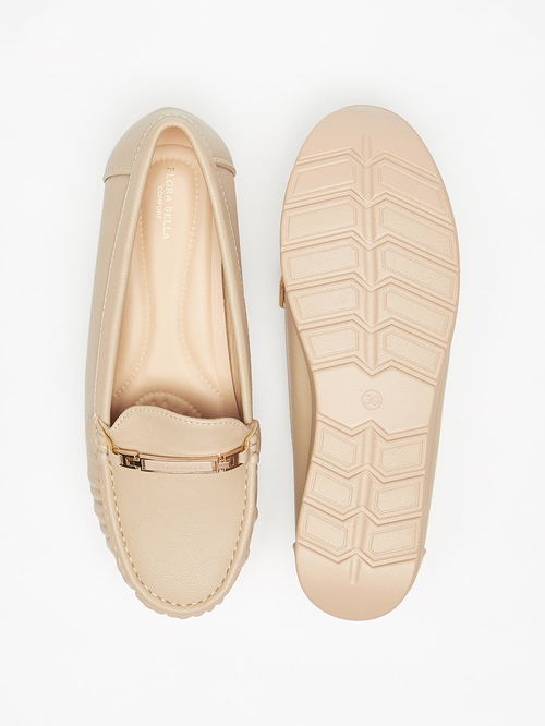 Solid Slip On Wedge Loafers