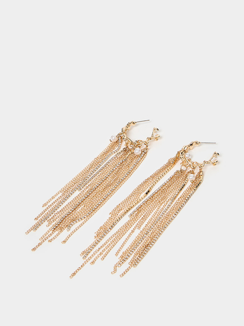 Multi tassel earrings hot sale