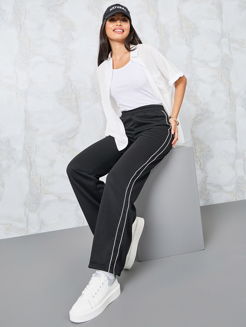 Joggers with hot sale side stripe