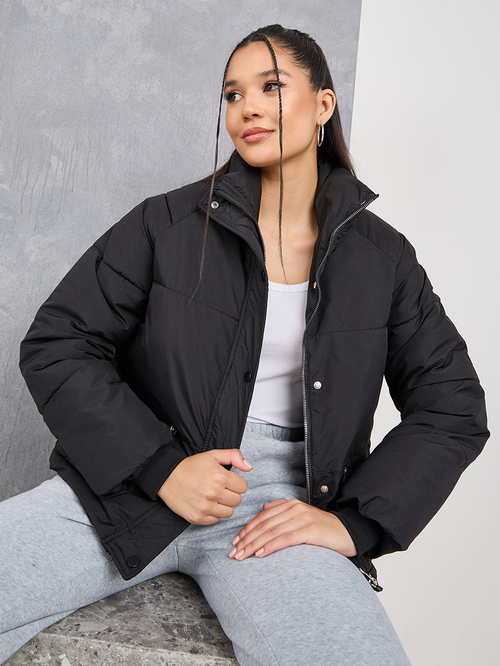 Button up puffer jacket hotsell