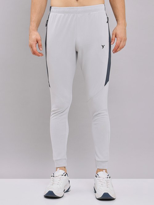 Buy Contrast Panel Quick Dry Track Pants Grey For Men Styli Saudi