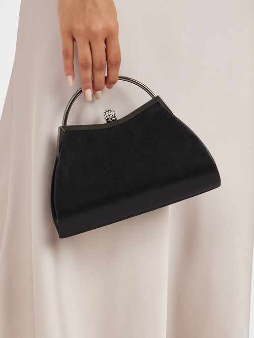 Clutch handbag with handle store