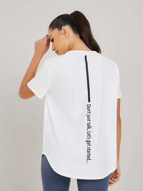 Slogan yoga tops new arrivals