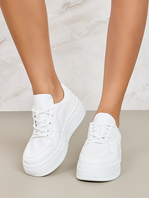 Floral platform sneakers top