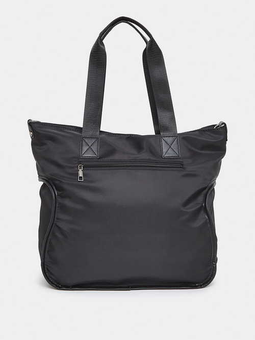 Buy Front Pocket Design Tote Bag Black For Women Styli Saudi