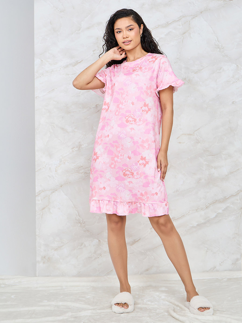 Ruffle hem t shirt dress shop
