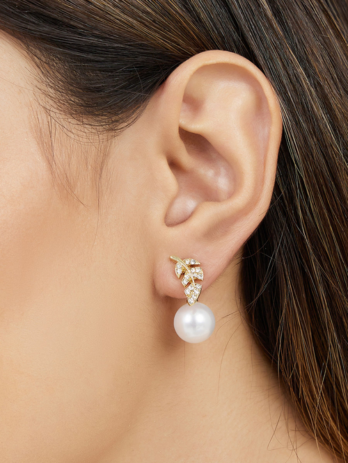 Faux pearl drop earrings hotsell
