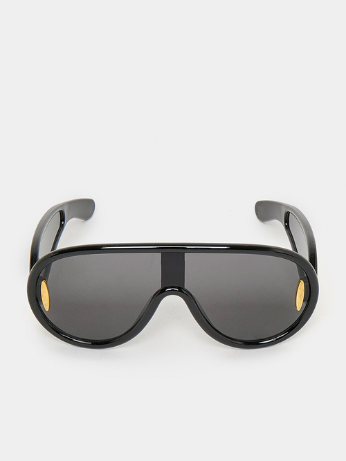 Retro shield sunglasses discount