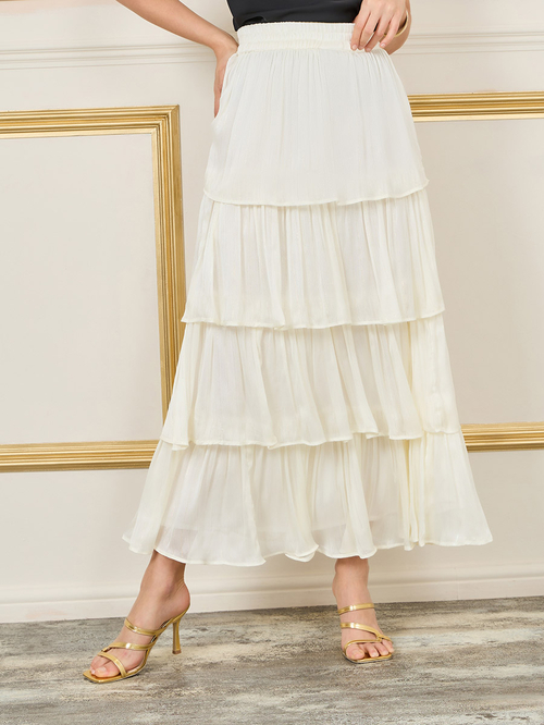 Layered skirt with ruffles 2025