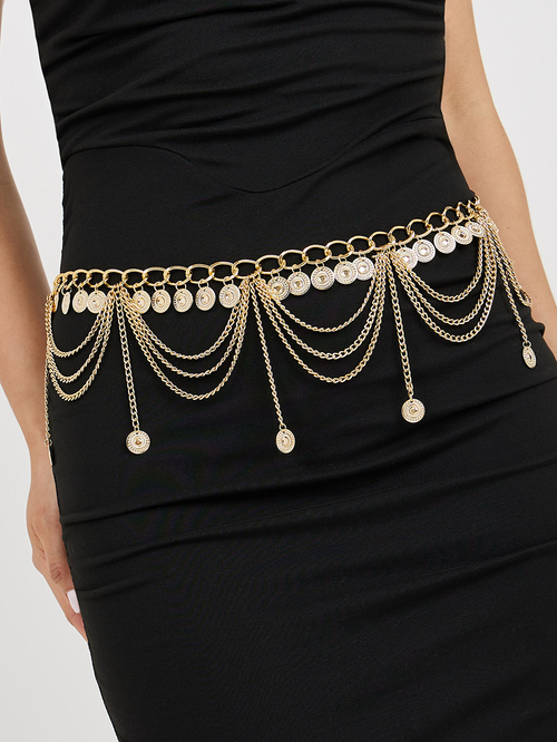 Ubuy Gold Metal Chain Belt Waist Belt Drop Chain Belt Buy Metal