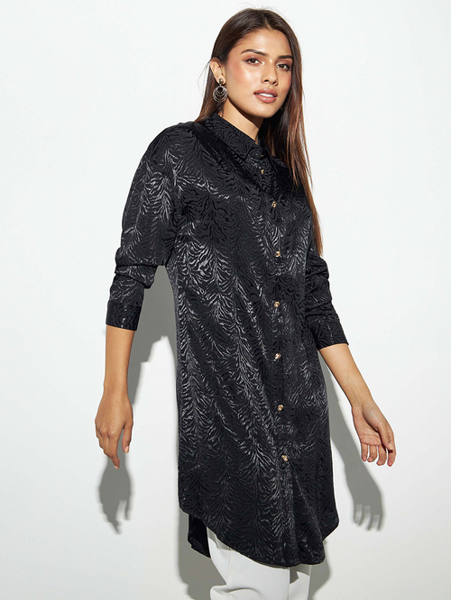 Black longline tunic discount