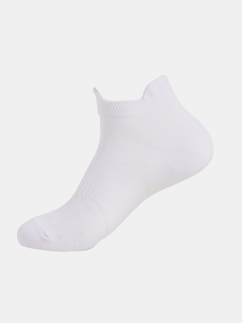 Buy Textured Heel Shield Socks White For Women Styli UAE